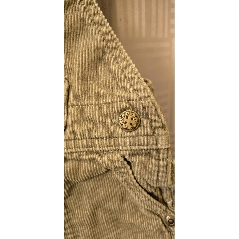 Vintage OshKosh B'Gosh Vestbak Flannel Lined Green Corduroy Bib Overalls Kids‎